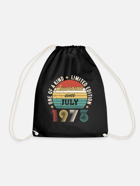 Awesome since July 1973 Limited Edition Geburtstag - Turnbeutel - Schwarz
