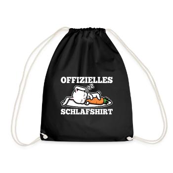 Offizielles schlafshirt Hase - Turnbeutel - Schwarz - Vorne