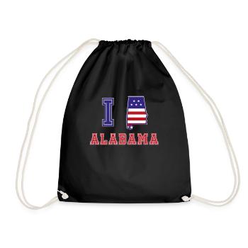 Alabama USA I love Albama - Drawstring Bag - black - Front