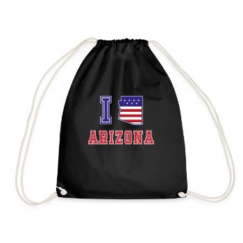 Arizona USA I love Albama - Drawstring Bag - black - Front