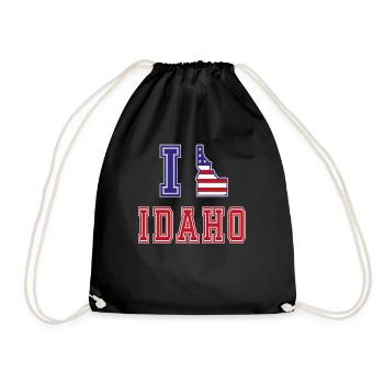 Idaho USA I love Albama - Drawstring Bag - black - Front