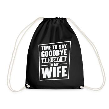 Célibataire Fiancé Mariage Épouse Anniversaire de mariage - Sac de sport léger - noir - Devant