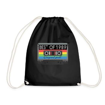 Best Of 1989 Vintage Cassette Retro Anniversaire - Sac de sport léger - noir - Devant