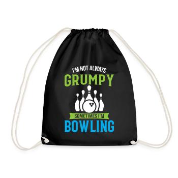 Je ne suis pas toujours grincheux Parfois je joue au bowling - Spor - Sac de sport léger - noir - Devant