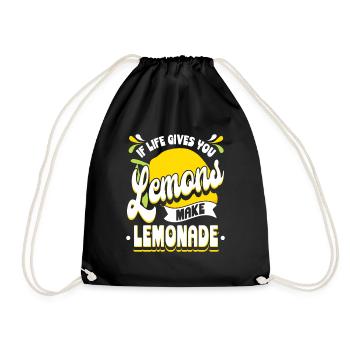 When Life Gives You Lemons Make Lemonade - Turnbeutel - Schwarz - Vorne