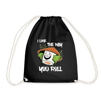 I Like The Way You Roll - Happy Sushi - Drawstring Bag - black - Front