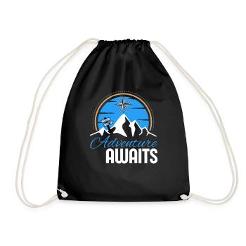 La montagne des aventures et de camping - Sac de sport léger - noir - Devant