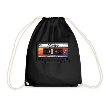 Mixtape Cassette 90s Party 80s Retro Tape - Sac de sport léger - noir - Devant