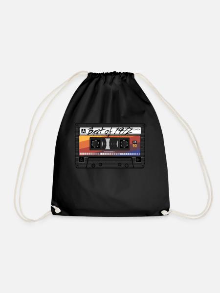 Best Of 1972 Mixtape Kassette 70er Jahre Party Mix - Turnbeutel - Schwarz