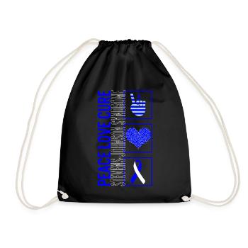 Peace Love Cure Stevens Johnson Syndrome T Shirt - Sac de sport léger - noir - Devant