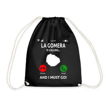 La Gomera Canary Islands Holiday - Drawstring Bag - black - Front