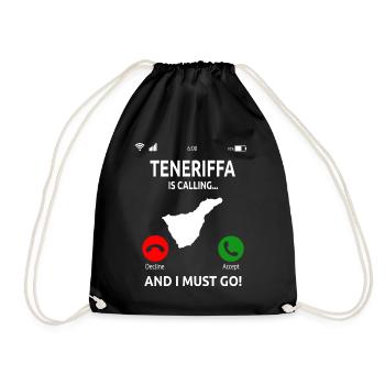 Tenerife Canary Islands Holiday - Drawstring Bag - black - Front