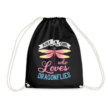 Dragonflies Flying Insect Quotes Entomologist - Drawstring Bag - black - Front