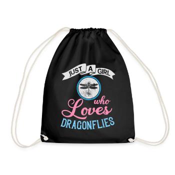 Dragonflies Flying Insect Quotes Entomologist - Drawstring Bag - black - Front