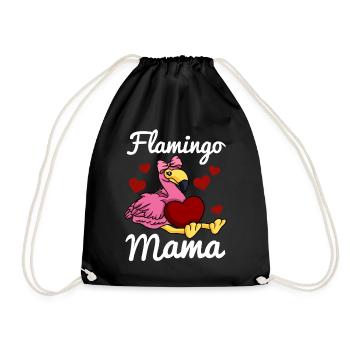 Flamingo Mama Heart Flamingo Love Flamingo Mama - Sac de sport léger - noir - Devant