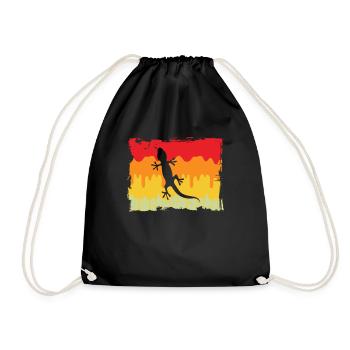Lézard Rétro - Sac de sport léger - noir - Devant