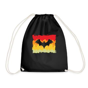 Chauve-souris rétro - Sac de sport léger - noir - Devant