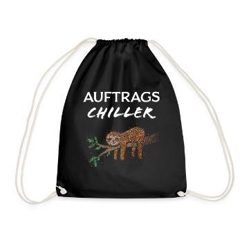 Auftrags Chiller Faultier Vatertag - Turnbeutel - Schwarz - Vorne
