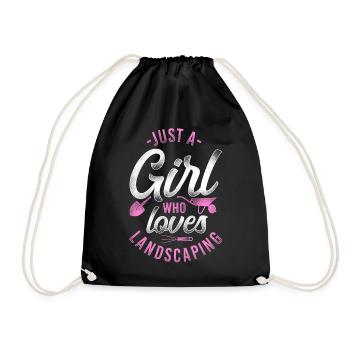 Landscaper Landscaping Landscape - Drawstring Bag - black - Front