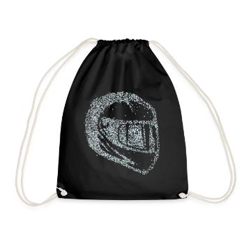 Motorcycle Helmet Motorcycle Motorcyclist - Drawstring Bag - black - Front
