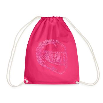 Motorrad Motorradfahrerin Motorradhelm - Turnbeutel - Fuchsia - Vorne