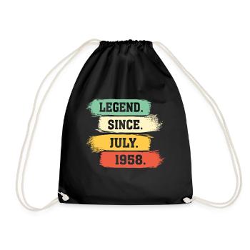 Legend since July 1958 - Drawstring Bag - black - Front