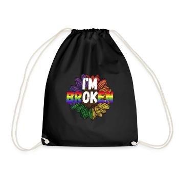 LGBTQ Pride I'm Ok - Menschenrechte - Turnbeutel - Schwarz - Vorne