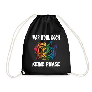 LGBTQ Pride Regenbogen War Wohl Doch Keine Phase - Turnbeutel - Schwarz - Vorne