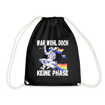 LGBTQ Pride Regenbogen War Wohl Doch Keine Phase - Turnbeutel - Schwarz - Vorne