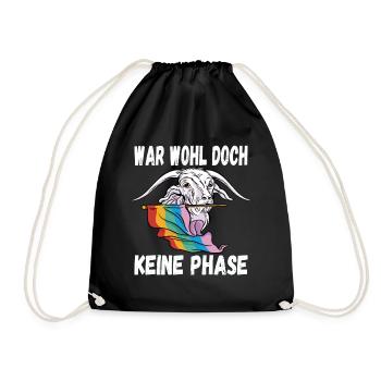 LGBTQ Pride Regenbogen War Wohl Doch Keine Phase - Turnbeutel - Schwarz - Vorne