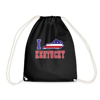 Kentucky USA I love Albama - Drawstring Bag - black - Front