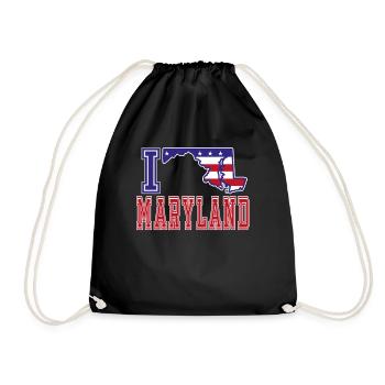 Maryland USA I love Albama - Turnbeutel - Schwarz - Vorne