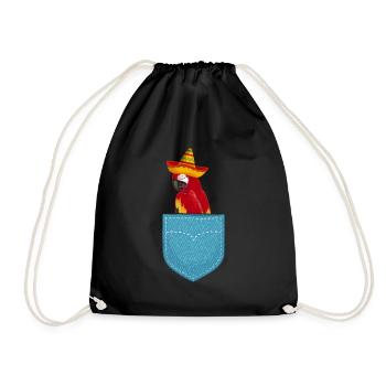 Drôle d’oiseau perroquet cockatiel - Sac de sport léger - noir - Devant