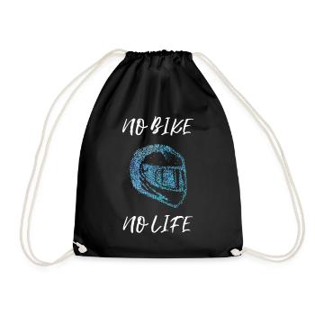 No Bike No Life Motorcycle Helmet Motorcycle - Drawstring Bag - black - Front