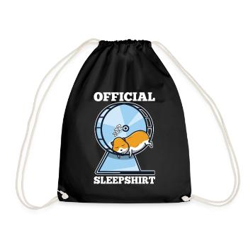 Official sleepshirt Hamster - Turnbeutel - Schwarz - Vorne