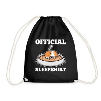 Official sleepshirt Hamster - Turnbeutel - Schwarz - Vorne