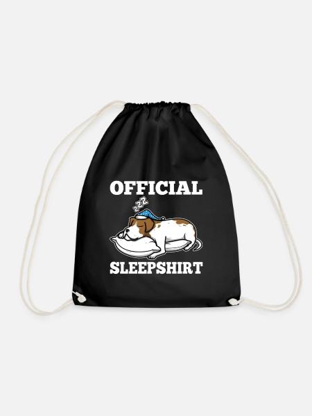 Official sleepshirt Jack russell - Turnbeutel - Schwarz