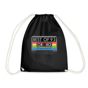 Best Of 93s Cassette 93s Retro - Drawstring Bag - black - Front