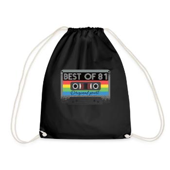 Best Of 81s Cassette 81s Retro - Drawstring Bag - black - Front