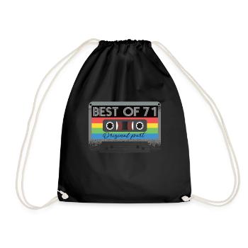 Best Of 71s Cassette 71s Retro - Drawstring Bag - black - Front