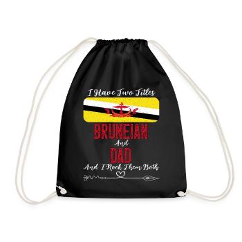 Bruneian Dad Brunei Flag For Father's Day - Turnbeutel - Schwarz - Vorne