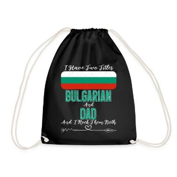 J’ai deux titres bulgare et papa Bulgarie - Sac de sport léger - noir - Devant