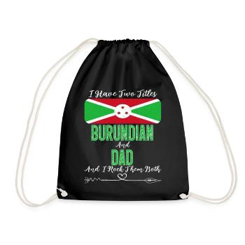 J’ai deux titres burundais et papa - Sac de sport léger - noir - Devant