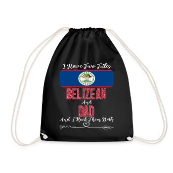 J’ai deux titres Belizean et Dad Belize - Sac de sport léger - noir - Devant