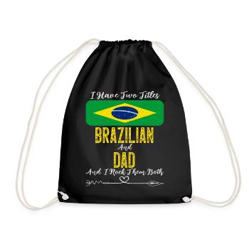 J’ai deux titres brésilien et papa Brésil - Sac de sport léger - noir - Devant