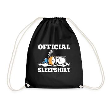 Official sleepshirt Hamster - Turnbeutel - Schwarz - Vorne