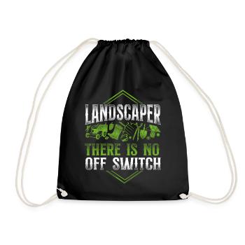 Landscaper Landscaping Landscape - Drawstring Bag - black - Front