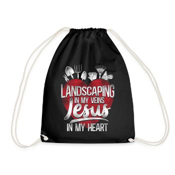 Landscaper Landscaping Landscape - Drawstring Bag - black - Front