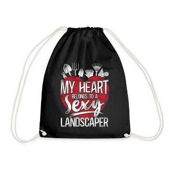 Landscaper Landscaping Landscape - Drawstring Bag - black - Front