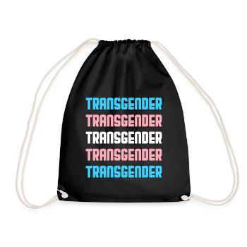 Drapeau transgenre Trans Pride LGBTQ - Sac de sport léger - noir - Devant